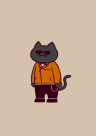 Racing jacket black cat.(dusty colors02)