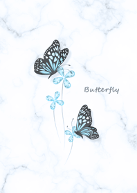 Simple dancing butterflies blue15_1