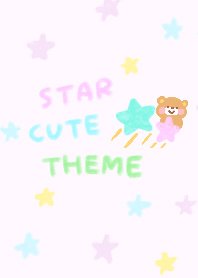 Pastel Cute Bear Stars