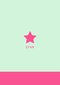 Simple Lucky Star- Vivid Pink&Baby Green
