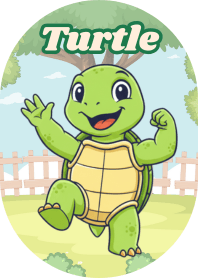 Energetic Turtle Daily Life (Brown 03)