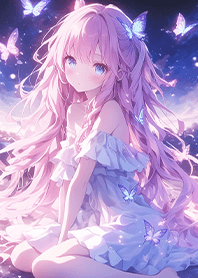 ⭐夢幻紫蝴蝶仙境的少女❤️