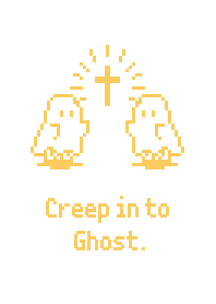 Sheet Ghost Creep in Ghost  - W & Orange