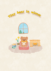 tiny bear in winter
