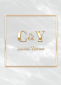 [ C&Y ] Initial Theme Gold Gray
