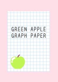 GREEN APPLE GRAPH PAPER-STRAWBERRY PINKj