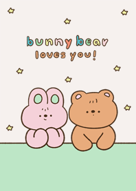 bunny bear loves you! (beige)