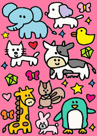 animals theme x pink