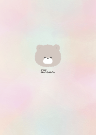Simple Bear Watercolor Pastel Colorful