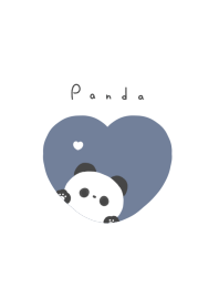 Panda in Heart/gray blue WH.