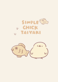 simple chick Taiyaki beige.