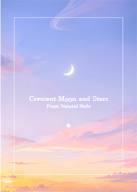 Crescent moon and star #53/Natural style