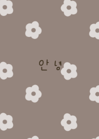 Greige and flowers. Korean.