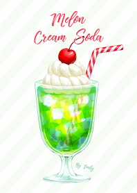 Melon Cream Soda Float.