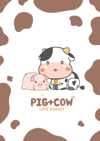 หมูอ้วน&วัวน้อย ลายวัว น่าร๊าก