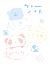 kuma sirokuma panda tea time 12