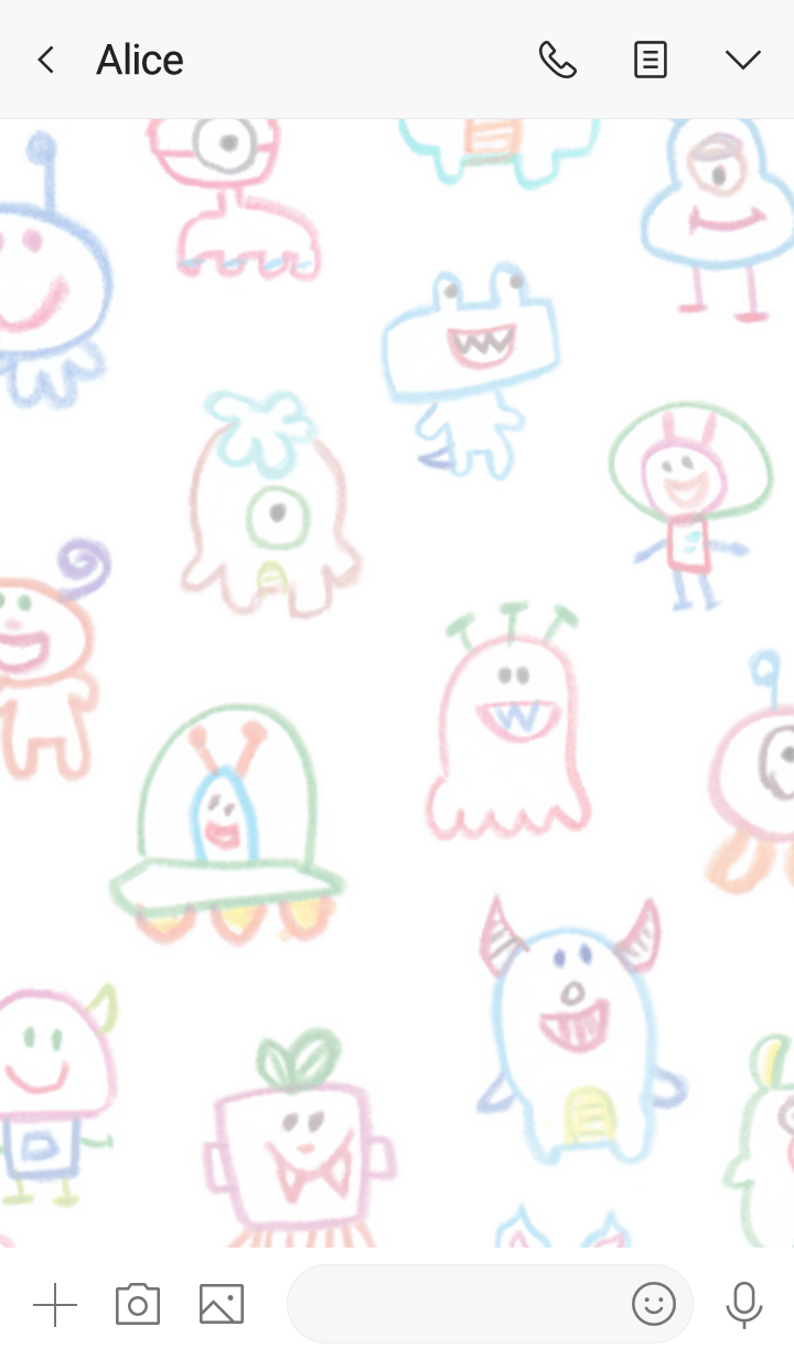 Cute Aliens drawn by colored pencils