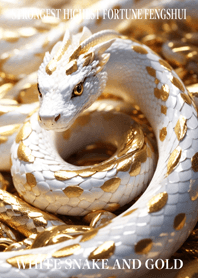 White snake and gold  Lucky 77