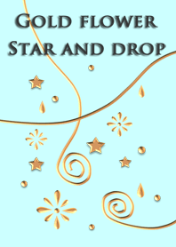 Gold flower<Star and drop>