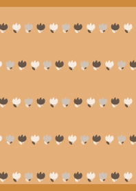 Rough monochrome tulips on brown