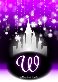 W-Initial-Snow Castle-purple