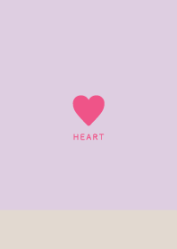 Simple Pink Heart / Beige&Brown  Purple