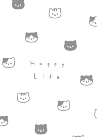 小さな猫. 白とグレー
