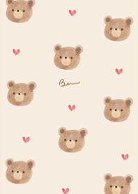 Watercolor gentle bear4.