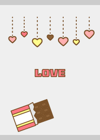 チョコとハート3 灰色