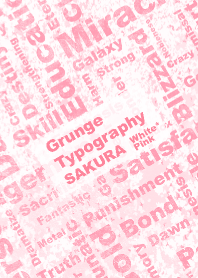 グランジタイポグラフィー 白×桜ピンク