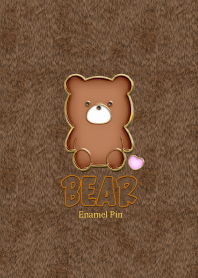 Bear Enameled Pin & Fur 73