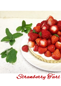 Happy strawberry tart.