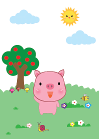 Simple cute pig theme v.8