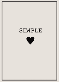 SIMPLE HEART =beige black=