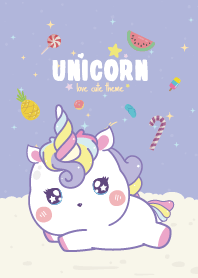 Unicorn Cute Theme Violet