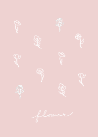 Simple Flowers -pink white