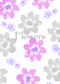 Watercolor flower pattern3.