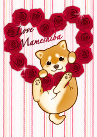 Valentine love mameshiba brown dog3