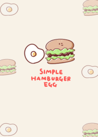 simple hamburger fried egg.