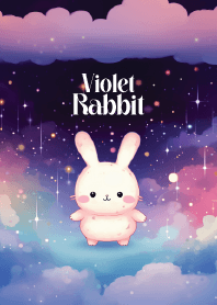 cute rabbit on the cloud 3