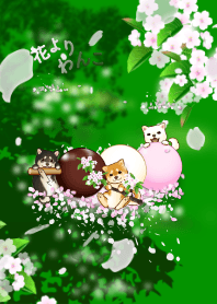 花よりわんこ4（柴犬、桜、夏、緑）