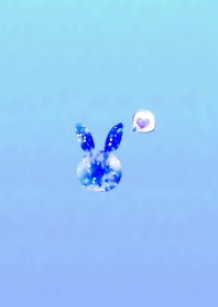 Petit Rabbit Blue in Love Luck