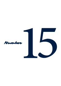 Number 15 White X Dark Navy