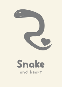 Snake & heart ivory