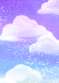 a sparkling watercolor sky