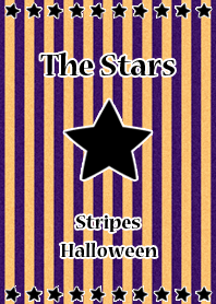 シンプルスター柄(ハロウィン×ストライプ)