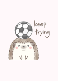 Hedgehog and Soccer -pink-