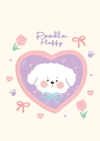 Poodle fluffy cute : minimal