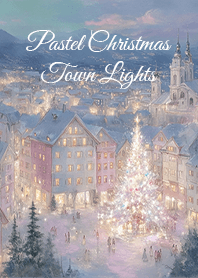 雪景色に灯るクリスマスタウン