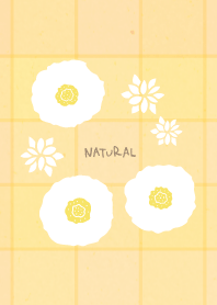 Check pattern white flowers14 from Japan